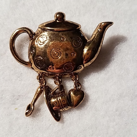 Set of Two Tea Time Brooches - Picture 3 of 4